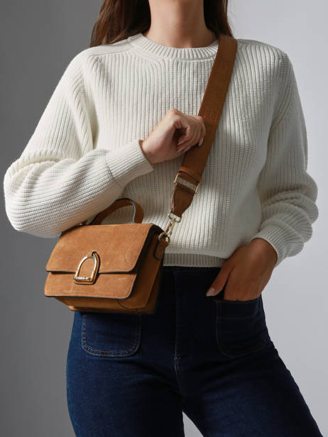 Sac Bandoulière S Altesse Suede Etrier Marron altesse suede EASU048S vue secondaire 1
